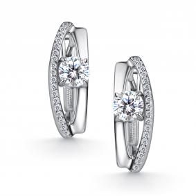 Серебряные серьги АЛЬКОР 02-5175/00КЦ-00 с фианитом 02-5175/00КЦ-00 фото
