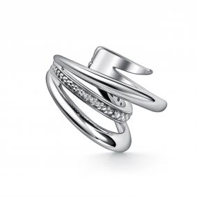 Серебряные серьги АЛЬКОР 02-5177/00КЦ-00 с фианитом 02-5177/00КЦ-00 фото