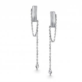 Серебряные серьги АЛЬКОР 02-5180/00КЦ-00 с фианитом 02-5180/00КЦ-00 фото