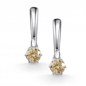 Серебряные серьги АЛЬКОР 02-5188/001М-00 с муассанитом 02-5188/001М-00 фото
