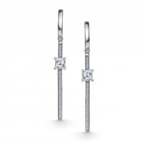 Серебряные серьги АЛЬКОР 02-5198/00КЦ-00 с фианитом 02-5198/00КЦ-00 фото