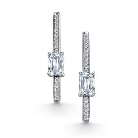 Серебряные серьги АЛЬКОР 02-5200/00КЦ-00 с фианитом 02-5200/00КЦ-00 фото