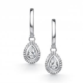 Серебряные серьги АЛЬКОР 02-5219/00КЦ-00 с фианитом 02-5219/00КЦ-00 фото