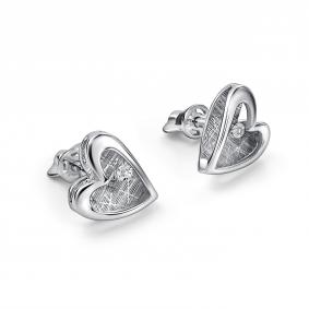 Серебряные серьги АЛЬКОР 02-5340/000Б-00 с бриллиантом 02-5340/000Б-00 фото