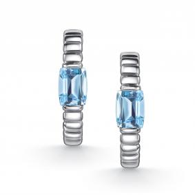 Серебряные серьги АЛЬКОР 02-5354/00ТБ-00 с топазом 02-5354/00ТБ-00 фото