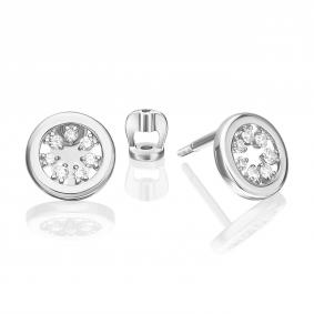 Серьги из белого золота Platina 02-5364-00-101-1120 с бриллиантом 02-5364-00-101-1120 фото