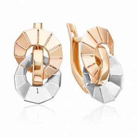 Серьги из комбинированного золота Platina 02-5377-00-000-1111 02-5377-00-000-1111 фото