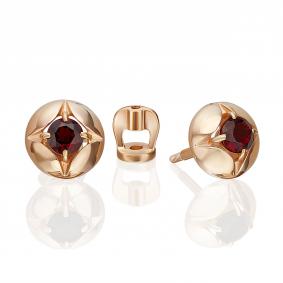 Золотые серьги Platina 02-5389-00-204-1110 с гранатом 02-5389-00-204-1110 фото