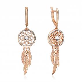 Серьги из комбинированного золота Platina 02-5390-00-000-1111 02-5390-00-000-1111 фото