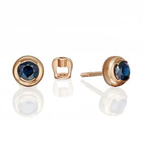 Золотые серьги Platina 02-5391-00-102-1110 с сапфиром 02-5391-00-102-1110 фото