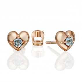 Золотые серьги Platina 02-5392-00-201-1110 с топазом 02-5392-00-201-1110 фото