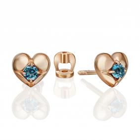 Золотые серьги Platina 02-5392-01-201-1110 с топазом 02-5392-01-201-1110 фото