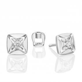 Серьги из белого золота Platina 02-5440-00-101-1120 с бриллиантом 02-5440-00-101-1120 фото
