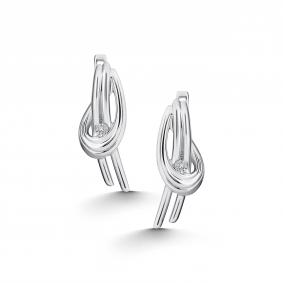 Серебряные серьги АЛЬКОР 02-5442/000Б-00 с бриллиантом 02-5442/000Б-00 фото