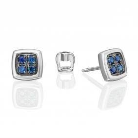 Серьги из белого золота Platina 02-5482-00-102-1120 с сапфиром 02-5482-00-102-1120 фото
