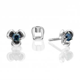Серьги из белого золота Platina 02-5483-00-102-1120 с сапфиром 02-5483-00-102-1120 фото