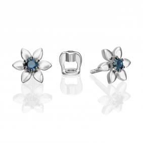 Серьги из белого золота Platina 02-5485-00-102-1120 с сапфиром 02-5485-00-102-1120 фото