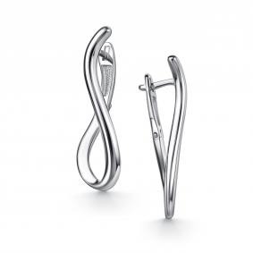 Серебряные серьги АЛЬКОР 02-5486/0000-00 02-5486/0000-00 фото