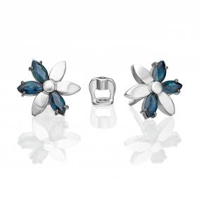 Серьги из белого золота Platina 02-5490-00-102-1120 с сапфиром 02-5490-00-102-1120 фото