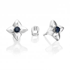 Серьги из белого золота Platina 02-5495-00-102-1120 с сапфиром 02-5495-00-102-1120 фото