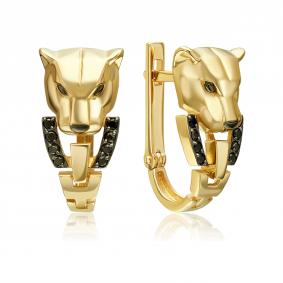 Серьги из лимонного золота Platina 02-5499-00-402-1130 с фианитом 02-5499-00-402-1130 фото