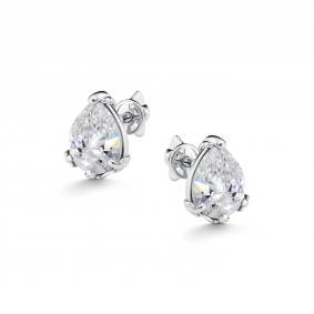 Серебряные серьги АЛЬКОР 02-5514/00ГХ-00 с горным хрусталём 02-5514/00ГХ-00 фото