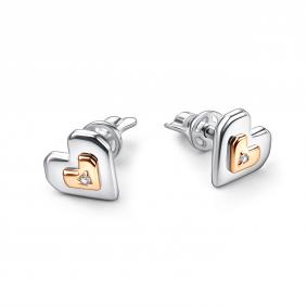Серебряные серьги АЛЬКОР 02-5524/000Б-00 с бриллиантом 02-5524/000Б-00 фото