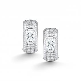 Серебряные серьги АЛЬКОР 02-5536/00КЦ-00 с фианитом 02-5536/00КЦ-00 фото