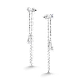 Серебряные серьги-трансформеры АЛЬКОР с фианитом 02-5551/00КЦ-00 02-5551/00КЦ-00 фото