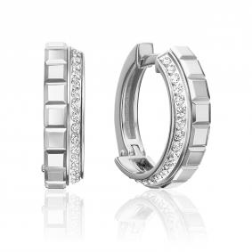 Серьги из белого золота Platina 02-5561-00-401-1120 с фианитом 02-5561-00-401-1120 фото