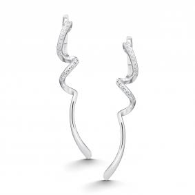 Серебряные серьги АЛЬКОР 02-5569/00КЦ-00 с фианитом 02-5569/00КЦ-00 фото