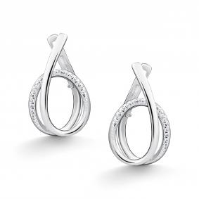 Серебряные серьги АЛЬКОР 02-5570/00КЦ-00 с фианитом 02-5570/00КЦ-00 фото