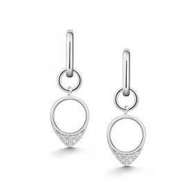 Серебряные серьги-трансформеры АЛЬКОР с фианитом 02-5602/00КЦ-00 02-5602/00КЦ-00 фото