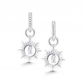 Серебряные серьги-трансформеры АЛЬКОР с фианитом 02-5605/00КЦ-00 02-5605/00КЦ-00 фото