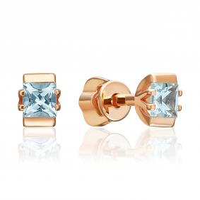Золотые серьги Platina 02-5632-00-201-1110 с топазом 02-5632-00-201-1110 фото