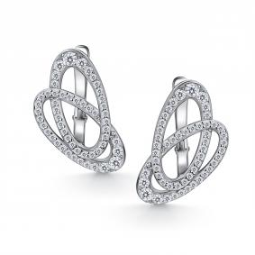 Серебряные серьги АЛЬКОР 02-5634/00КЦ-00 с фианитом 02-5634/00КЦ-00 фото