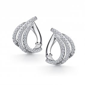 Серебряные серьги АЛЬКОР 02-5635/00КЦ-00 с фианитом 02-5635/00КЦ-00 фото