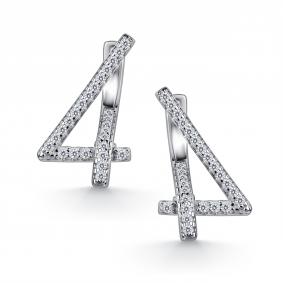 Серебряные серьги АЛЬКОР 02-5637/00КЦ-00 с фианитом 02-5637/00КЦ-00 фото