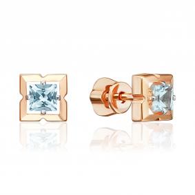Золотые серьги Platina 02-5643-00-201-1110 с топазом 02-5643-00-201-1110 фото