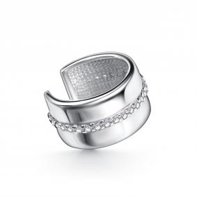 Одиночная серьга из серебра АЛЬКОР с фианитом 02-5668/00КЦ-00 02-5668/00КЦ-00 фото