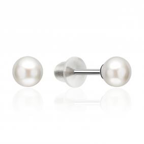 Серебряные серьги Platina 02-5669-01-301-0200 с жемчугом 02-5669-01-301-0200 фото