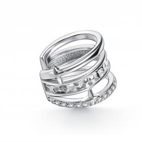 Одиночная серьга из серебра АЛЬКОР с фианитом 02-5669/00КЦ-00 02-5669/00КЦ-00 фото