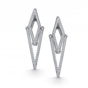 Серебряные серьги АЛЬКОР 02-5677/00КЦ-00 с фианитом 02-5677/00КЦ-00 фото