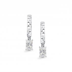 Серебряные серьги АЛЬКОР 02-5695/00ГХ-00 с горным хрусталём 02-5695/00ГХ-00 фото