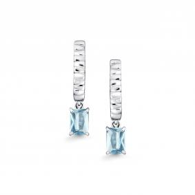 Серебряные серьги АЛЬКОР 02-5695/00ТБ-00 с топазом 02-5695/00ТБ-00 фото