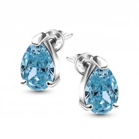 Серебряные серьги АЛЬКОР с бриллианитом 02-5723/0БТ9-00 02-5723/0БТ9-00 фото