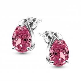 Серебряные серьги АЛЬКОР с бриллианитом 02-5723/БТ51-00 02-5723/БТ51-00 фото