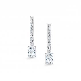 Серебряные серьги АЛЬКОР с бриллианитом и фианитом 02-5724/00БТ-00 02-5724/00БТ-00 фото