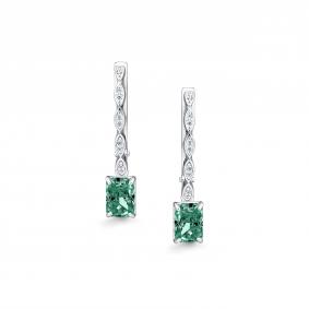 Серебряные серьги АЛЬКОР с бриллианитом и фианитом 02-5724/0БТ4-00 02-5724/0БТ4-00 фото