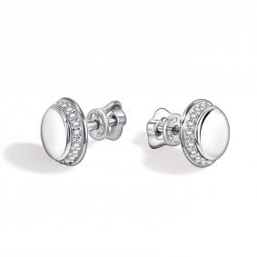 Серебряные серьги АЛЬКОР 02-5751/00КЦ-00 с фианитом 02-5751/00КЦ-00 фото